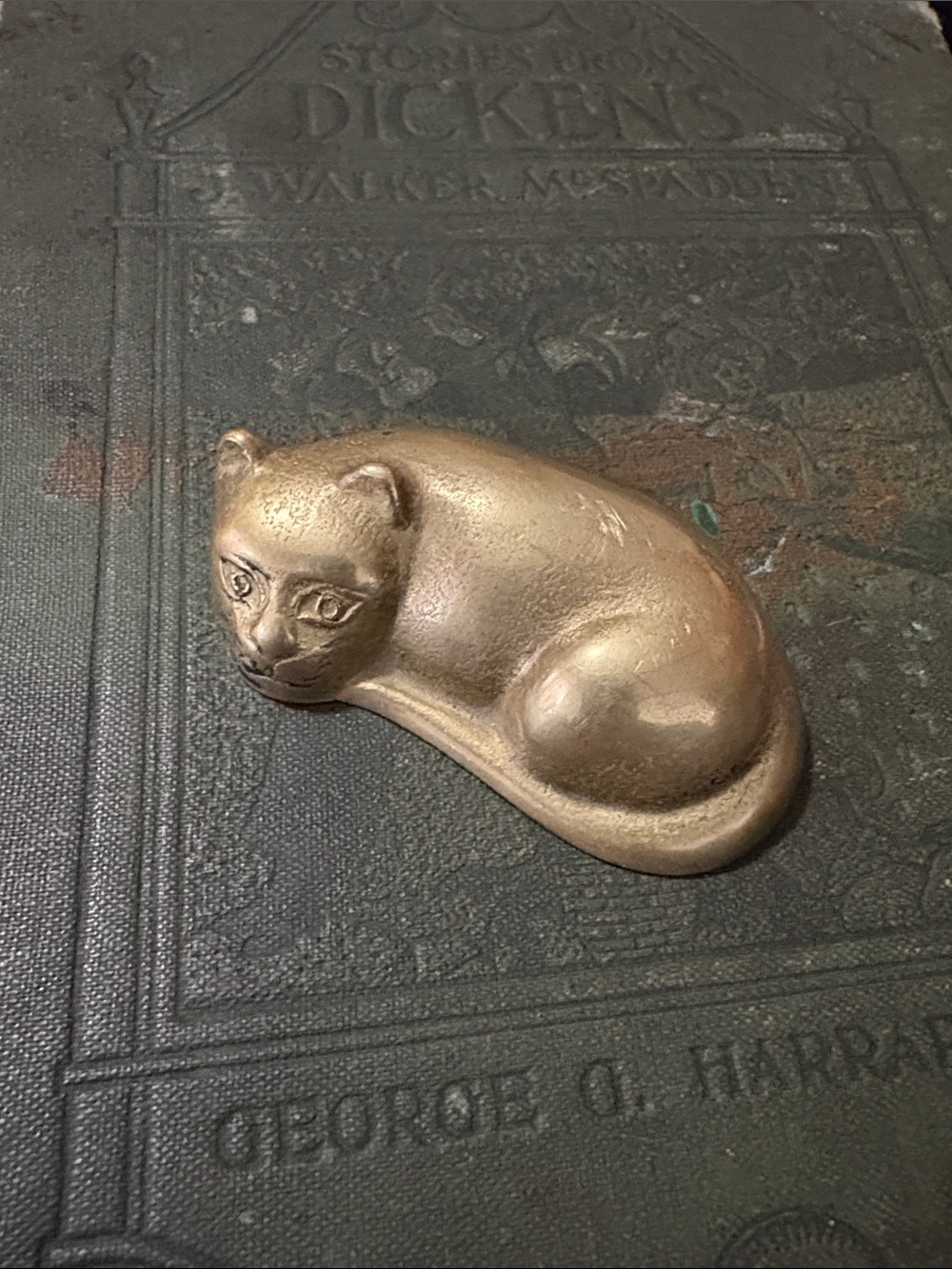 Vintage Brass Cat Figurine